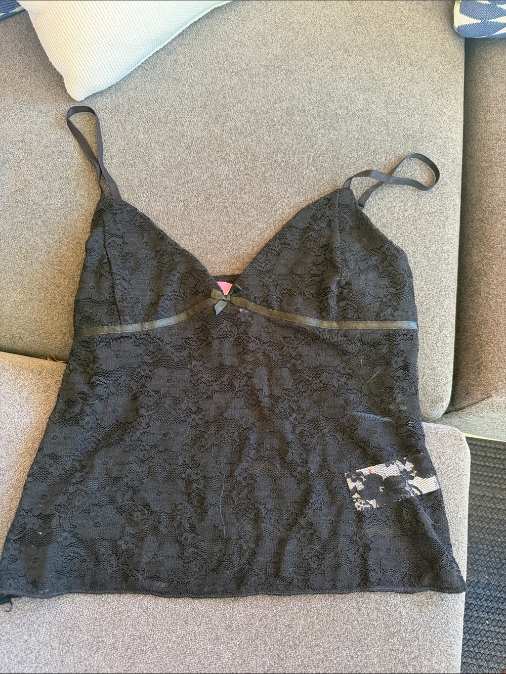 Edikted Black Lace Camisole with Satin Trim